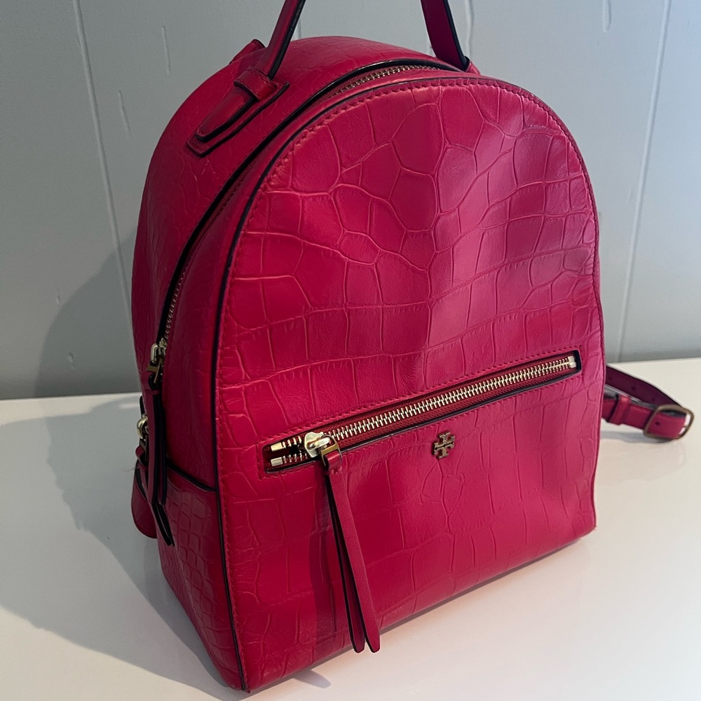 Tory Burch red backpack